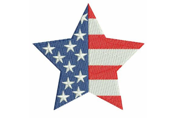 4th July Star 05: A Charming Embroidery Design