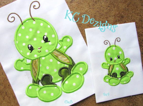 Adorable Baby Bug Grasshopper Embroidery