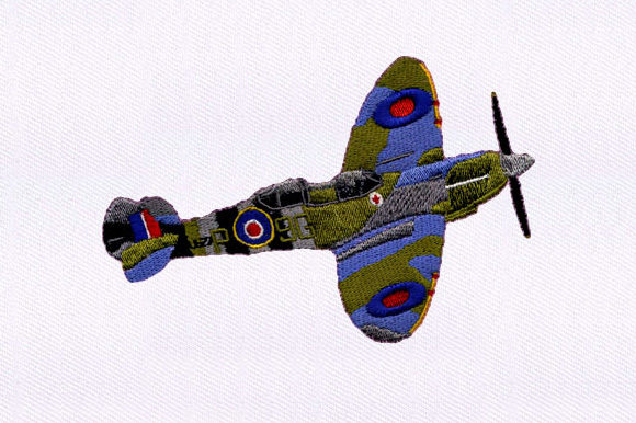 Army Fighter Plane: A Bold Embroidery Design