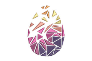 Modern Easter Polygonal Egg Design