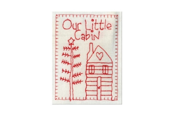 Our Little Cabin: A Charming Embroidery Design