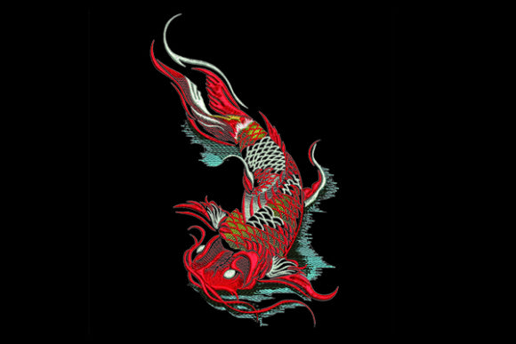 Stunning Koi Embroidery for Your Next Project